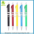 pen factory pushing type hot selling plastic pen with metal clip